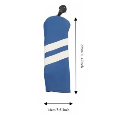 MADEWITH PU Leather Golf Headcover Plush Lining Elastic Fit Driver Cover Club Decor Water Resistant Fairway Wood Cover Golf Course Outdoor