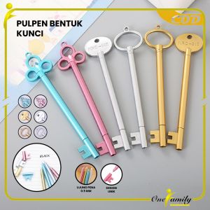 ONE-A64 Pulpen Gel Bentuk Kunci Rumah Pen Karakter Alat Tulis Stationary / Pena Kunci Classic / Pena Pulpen Bolpoin Gel Karakter Lucu Souvenir