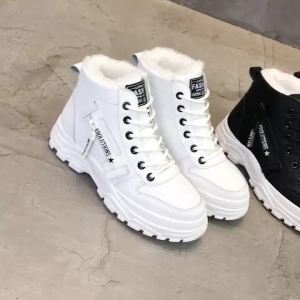 รองเท้าบูท รองเท้าผ้าใบ แพลตฟอร์ม ลําลอง กันลื่น กันหิมะ แฟชั่นฤดูหนาว สําหรับสตรี X1101