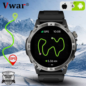 VWAR ACE GPS Smart Watch 5ATM Waterproof Compass Barometric Altimeter Bluetooth Phone Calls Outdoor Sport Smartwatch Men AMOLED