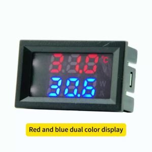 Kirilgu DC 4-28V 5V 12V 0.28 inch LED Display Dual Voltmeter Digital Temperature Sensor With NTC 10K 3950 Probe Cable 2Z6B7