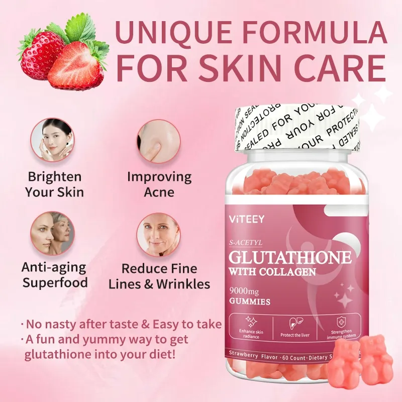 Special Offer】 VITEEY S-Acetyl Glutathione 60 Capsules Collagen Vitamin  Beauty Supplement Capsules
