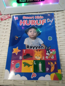 Buku edukasi anak belajar huruf dan angka bisa pakai foto