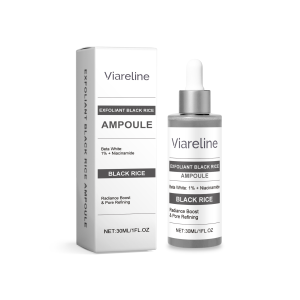 Viareline Exfoliating Black Rice Essence Moisturizing Facial Skin Hydrated Bright Smooth Delicate