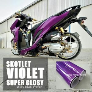 SKOTLET STIKER MOTOR UNGU GLOSY VIOLET GLOSY SKOTLET VIOLET STIKER UNGU VIOLET GLOSY SCOTLITE VIOLET GLOSY METALIK HARGA PROMO BISA COD