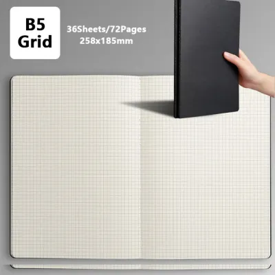 JIYAN2866 Kraft Cover Notebook A4/A5/B5 Grid/Lined/Blank Notepad High Quality Diary Book Gift