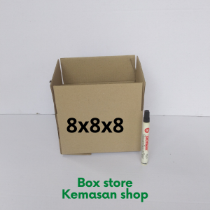 kardus karton polos paking mini ukuran 8x8x8 cm isi 10 pcs