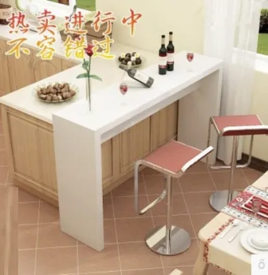 140x40x100cm WHITE PUTIH Bar Table Modern Home House Long Stick Wall Balcony Stilt Sitting Pub Room Partition cabinet kabinet kitchen dapur rack rak Table Frame Wide High shelves office pejabat storage desk meja long rectangle panjang counter dining room