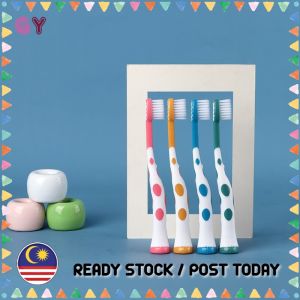 GY 4Pcs/Set Cartoon Deer Pattern Baby Toothbrushes Non-slip Cute Baby Teeth Care Kids Toothbrush Set Baby Care