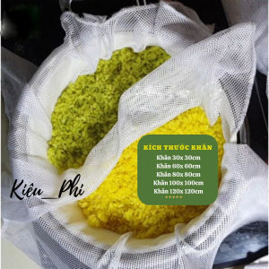Khăn Đồ Xôi / Vải Lưới Lót Chõ Xửng Hấp / Khăn Vải Màn Nấu Đỗ Hấp Bánh [Bo Viền 4 Cạnh Chắc Chắn] Kiều Phi