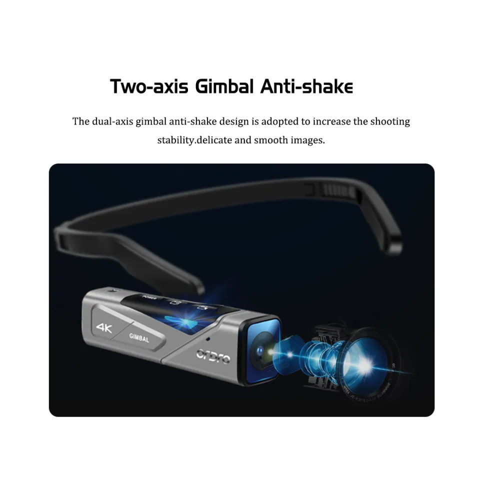 ORDRO EP7 4K Head-mounted Video Camera Hands-free FPV Vlog Camcorder