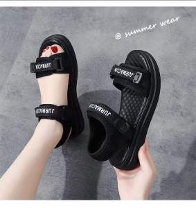 [Free Shipping] Casual Sporty Sandals Velcro Closure Thick-Soled Sandals Comfortable WomenS Shoes New Summer Beach Sandals