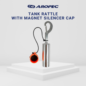 Aropec Tank Rattle Shaker Bell with Magnetic Silencer Cap for Scuba Diving Seanergy Scuba