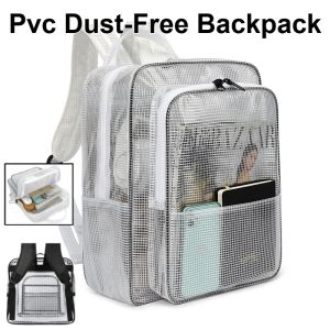 Transparent Backpack Mesh Antistatic Shoulder Bag Full Pvc Antistatic Dustless Bag Mesh Toolkit