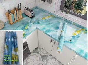 PVC NEW  Kitchen oil-proof stickers waterproof fireproof adhesive Stove cabinets high temperature size ( 5metro*40cm)