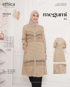 TUNIK ETHICA MEGUMI 45 LONG TUNIK TERBARU ATASAN WANITA KEKINIAN DAILY CASUAL KONDANGAN TERMURAHH