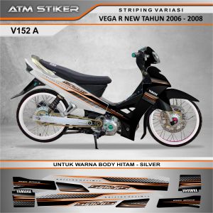 Stiker striping variasi yamaha vega r new tahun 2006 - 2008