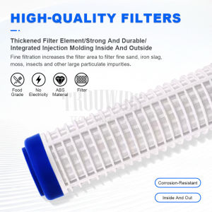 TROUWIDS Whole House PP Sediment Water Filter System Backwash PP Cotton Pre Filter Rural Underground Well Water Kitchen Tap Faucet Water Purifier For Home