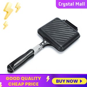 COD [Free Shipping] Easy-to-Clean Bakeware Baking Trays and Pans Non-Stick Detachable Waffle and Sandwich Pan for Breakfast Recipes