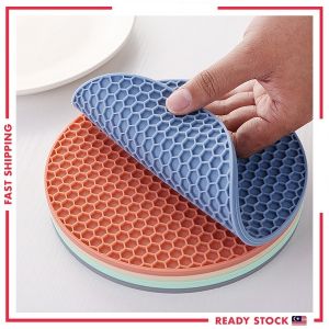 MixHome Silicone Heat Insulation Pad Coaster Table Mat Cup Mat Bowl Pot Pad Dining Placemat Kitchen Tableware Dinnerware