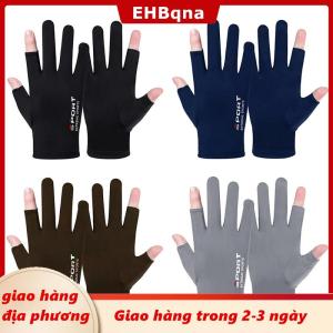 [COD] EHBqna 3PF Ship within 24 hours Mùa hè găng tay người đàn ông băng lụa mặt trời proction lái xe găng tay Găng tay câu cá thoáng khí đi xe đạp đi bộ đường dài găng tay
