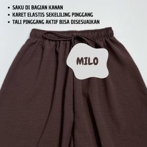 Celana Kulot Crinkle Airflow Terbaru Viral Loose Pant Highwaist