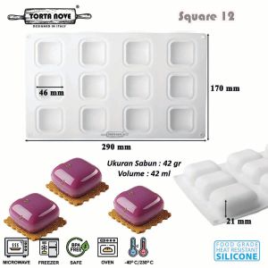 Cetakan silikon persegi kue mousse entremet cake SQUARE 8 loyang pudding sabun coklat jelly bolu