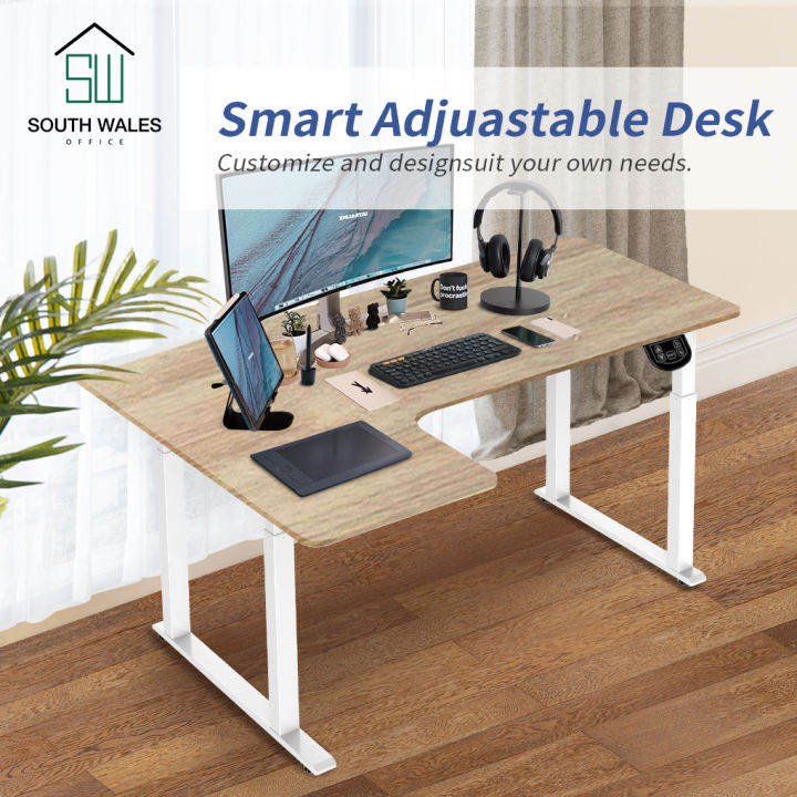 L Shape Standing Desk/Height Adjustable Desk/Electric Desk/Standing