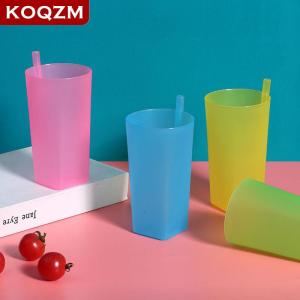[COD] KOQZM KITCHEN 1X Kid Children Infant Baby Sip Cup with Built in Straw Mug Drink Solid Fe AA Ew