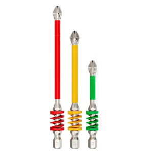 [Selfelastic Antislip Blade Easy Screwing] Rainbow Spring Strong Magnetic Super Hard Non-slip Cross Head/Super Strong Magnetic Anti-Slip Cross Screwdriver Bits