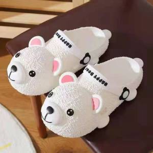 New Arrival happy bear cartoon half shoes for women#8921