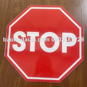 Bảng cảnh báo STOP bát giác chất liệu Alumium dán decal D=40cm