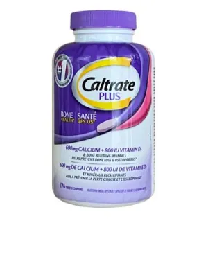 Caltrate Plus BONE HEALTH 600mg CALCIUM + 800IU Vitamin D3 176 Tablets Exp 02/2028