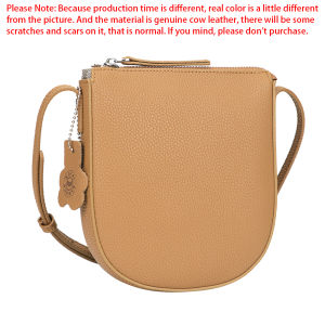 Royal Bagger Litchi Pattern Shoulder Crossbody Bag for Women Genuine Cow Leather Phone Bag Fashion Trend Small Square Bag 9602