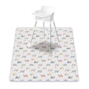 Spill Mat for High Chair 130x130cm Foldable and Easy to Clean Outdoor Baby Play Cushion for Children and Newborns