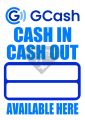 Laminated Signage - We Accept Gcash Payment Bills Payment GCASH Rates Cash In Cash Out Load Available Here Sign. 