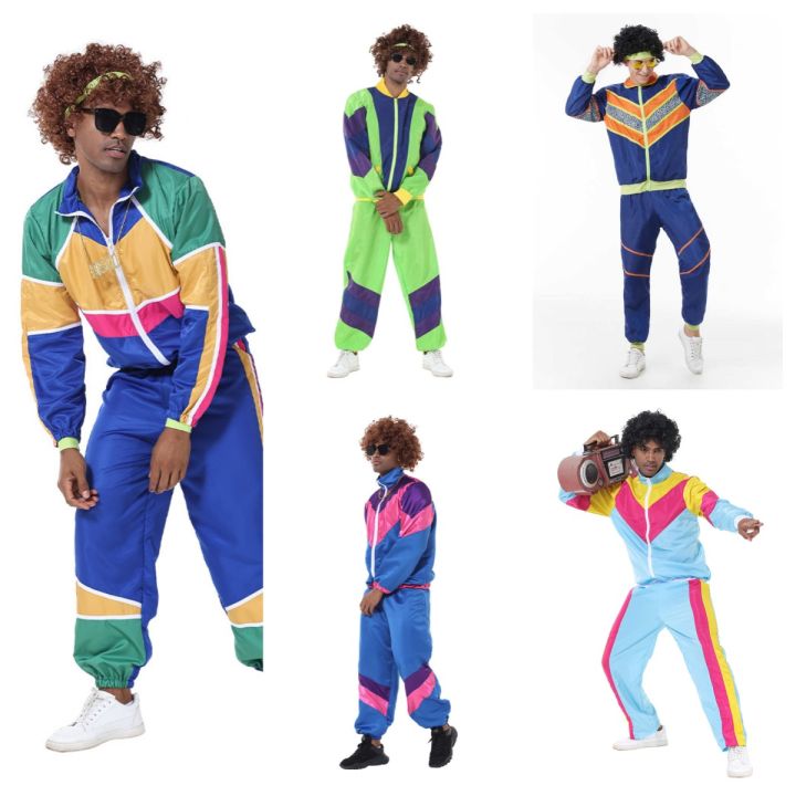  80s Outfit for Women Vintage Party, 80s Tracksuit Women, 80s  Windbreaker Women, 80s Hip Hop Carnival Halloween Outfit Retro Party Long  Sleeve Zipper Jacket and Pants Set Disco Dancewear Hot Pink