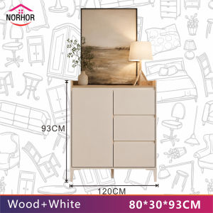 NORHOR Display Cabinet Wooden Drawer Cabinet Living Room Storage Cabinet Modern Kitchen Cabinet