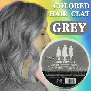Hair Color Wax Instant Washable Hair Dye Blue Black White Gray Temporary Hair Color Wax 100g