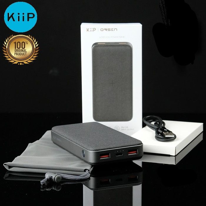 KiiP Wireless Powerbank 10000mAH QC PD Fast Charging 10W Power