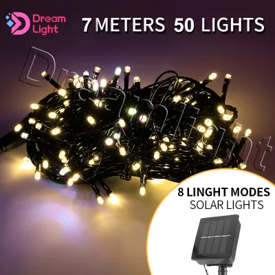 Solar Christmas Lights Outdoor Waterproof 22M 12M 7M 5M Led string Fiary Light Party Outdoor Christma Decorate Garden Decoration Christmas gifts Solar light string300LED 8 Lighting Modes Solar String Light Outdoor christmas tree