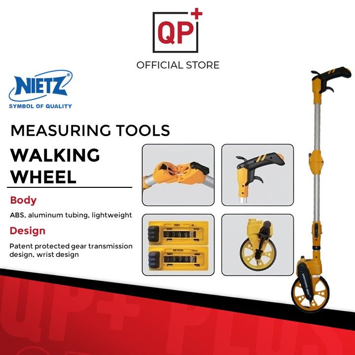 NIETZ 6" HEAVY DUTY ADJUSTABLE WALKING MEASURING WHEEL ROAD MEASURING