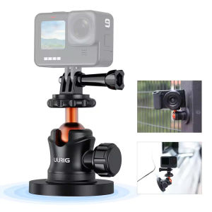 UURIG BH-07 Magnetic Mount for GoPro 360° Rotation Metal Car Powerful Magnet Mount Ball Head Mount For Camera