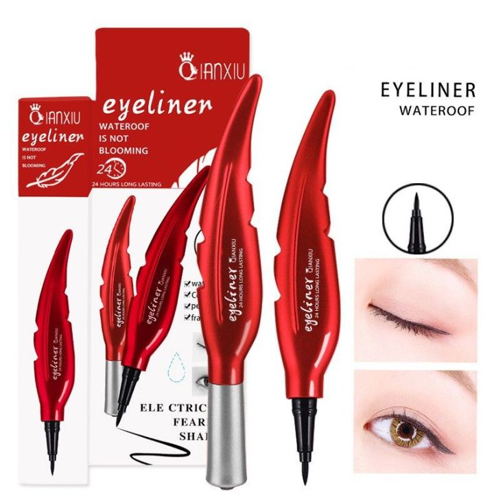 Eyeliner Waterproof 24H Tahan Air Long Lasting Spidol Qianxiu Daun Liquid Pen Perfect Staylast