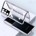Camera Protection Case For Samsung Galaxy S25Edge S25 S24 FE Ultra Plus S23FE S23 Plus S23 Ultra Samsung S 23 S23Plus S 23+ S 23 5G Double Sided Glass Casing Flip Phone Case Magnet Metal Bumper Full 360° Protection Hard Cases Cover. 
