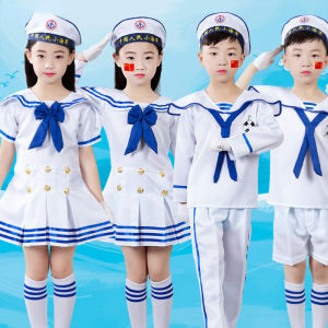 90-170CM Kids Costumes for Navy Sailor Uniform Party Army Suit Anime School Sailor Uniform Kids Marines Fleet Clothing with Hat2026