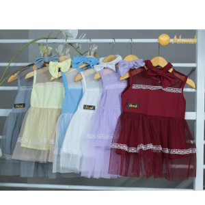 AKFAS - Dress Bayi Perempuan Tutu Tile Premium – Baju Pesta Anak Set Sartaki Dan Bando Lucu – Outfit Balita 0-2 Tahun