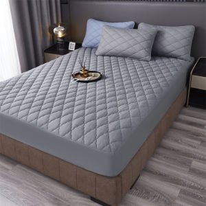3 in1 Waterproof Bed Sheet Garterized Mattress Cover 2 Pcs Pillowcase & 1 Fitted Sheet Single/Double/Family/Queen/King Size