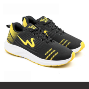 Sepatu Pria Running Cowok Olahraga Lari Hitam Polos Sepatu Senam Jogging Pria Working U 06