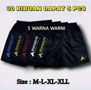Promo Paket 30 ribu Dapat 5 Pcs Celana Pendek Kolor Sport Olahraga Pria Wanita